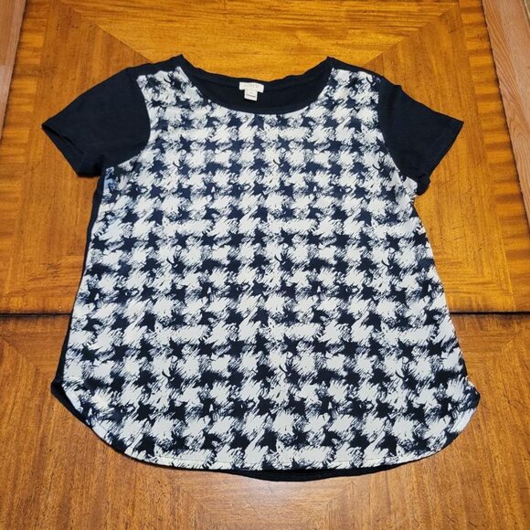 J. Crew Navy & White Mixed MediaTop - Picture 1 of 10